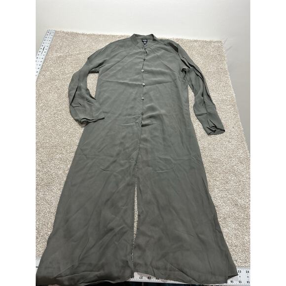 Eileen Fisher Women Button Down Sheer Long sleeves blouse Cover Up sz S - Picture 1 of 10